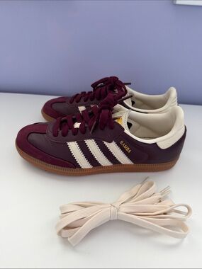 adidas Samba in Burgundy with Cream Accents